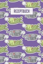 Rezeptbuch: Platz f�r 100 Rezepte zum selber schreiben oder eintragen I wei�e, beschreibbare Seiten I ca. Din A5 I tolles Katzen C