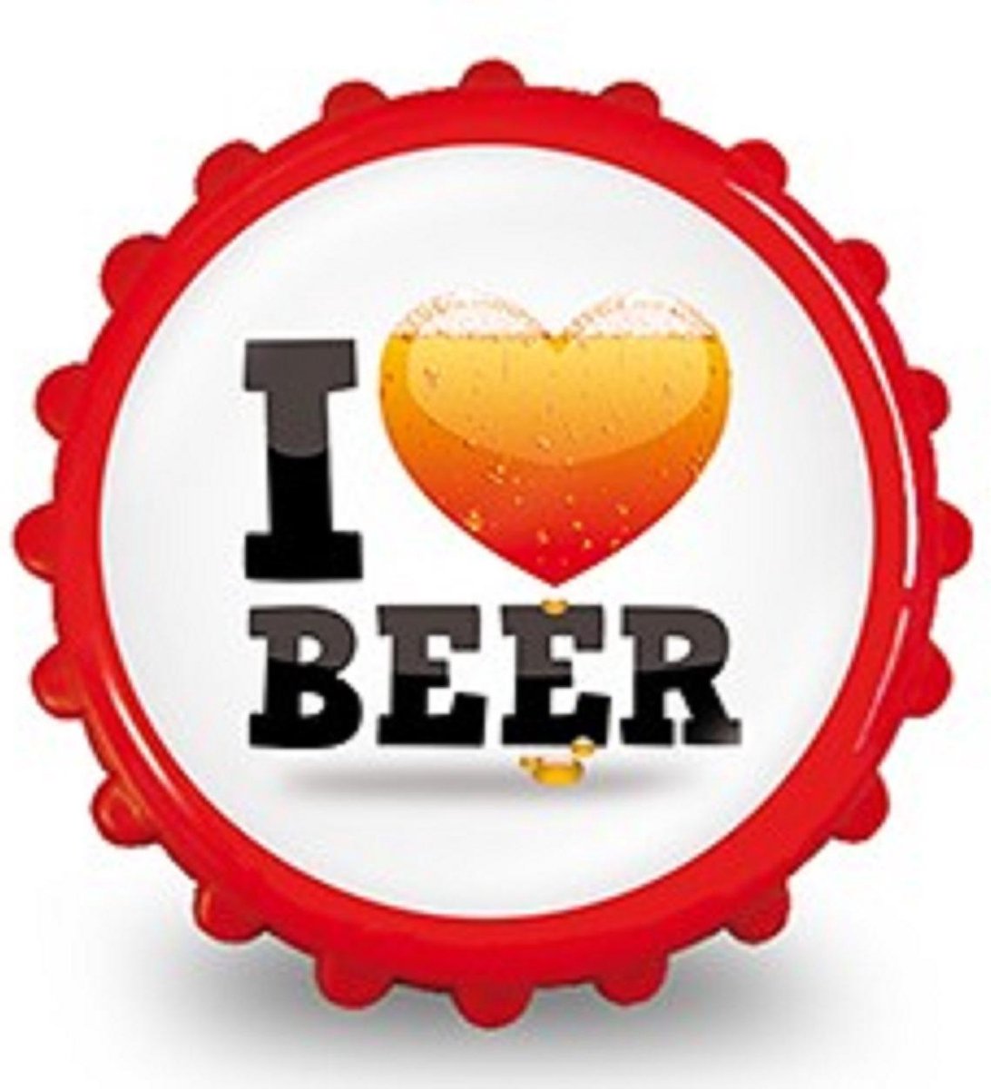 I LOVE BEER Magneet Flesopeners