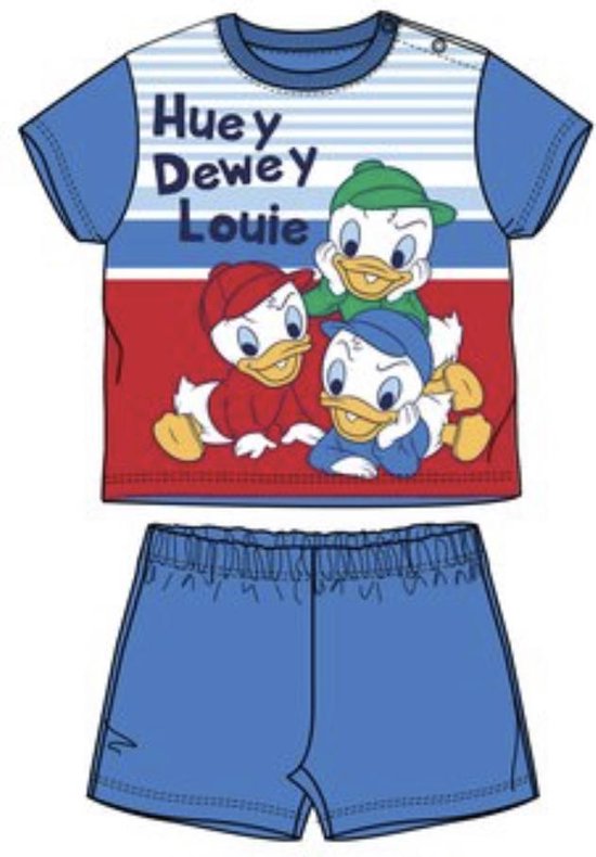 Disney Donald Duck - Huey - Dewey - Louie BABY pyjama - blauw - maat 74 / 9  maanden | bol.com