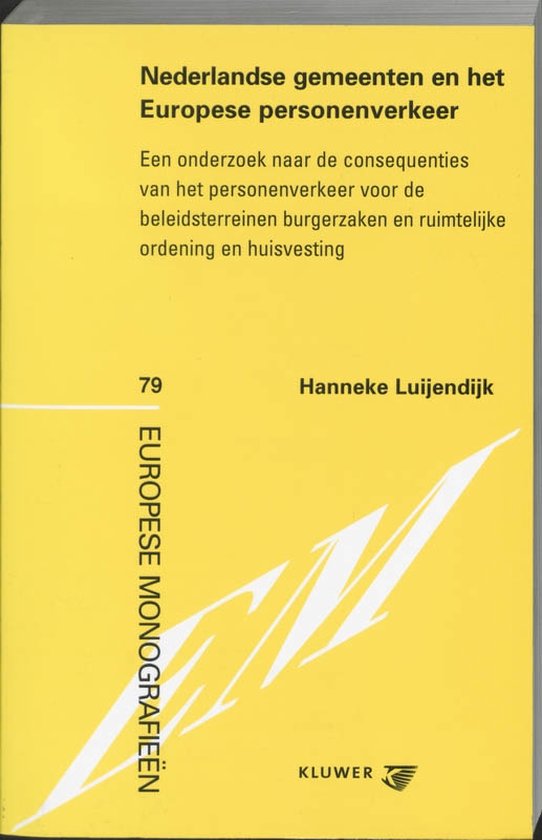 Nederlandse gemeenten en het Europese personenverkeer - cover