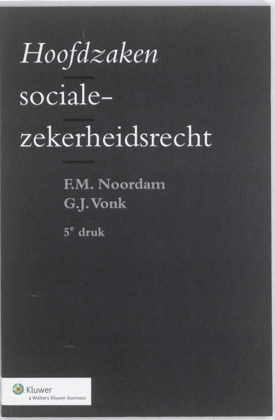 Hoofdzaken socialezekerheidsrecht - cover