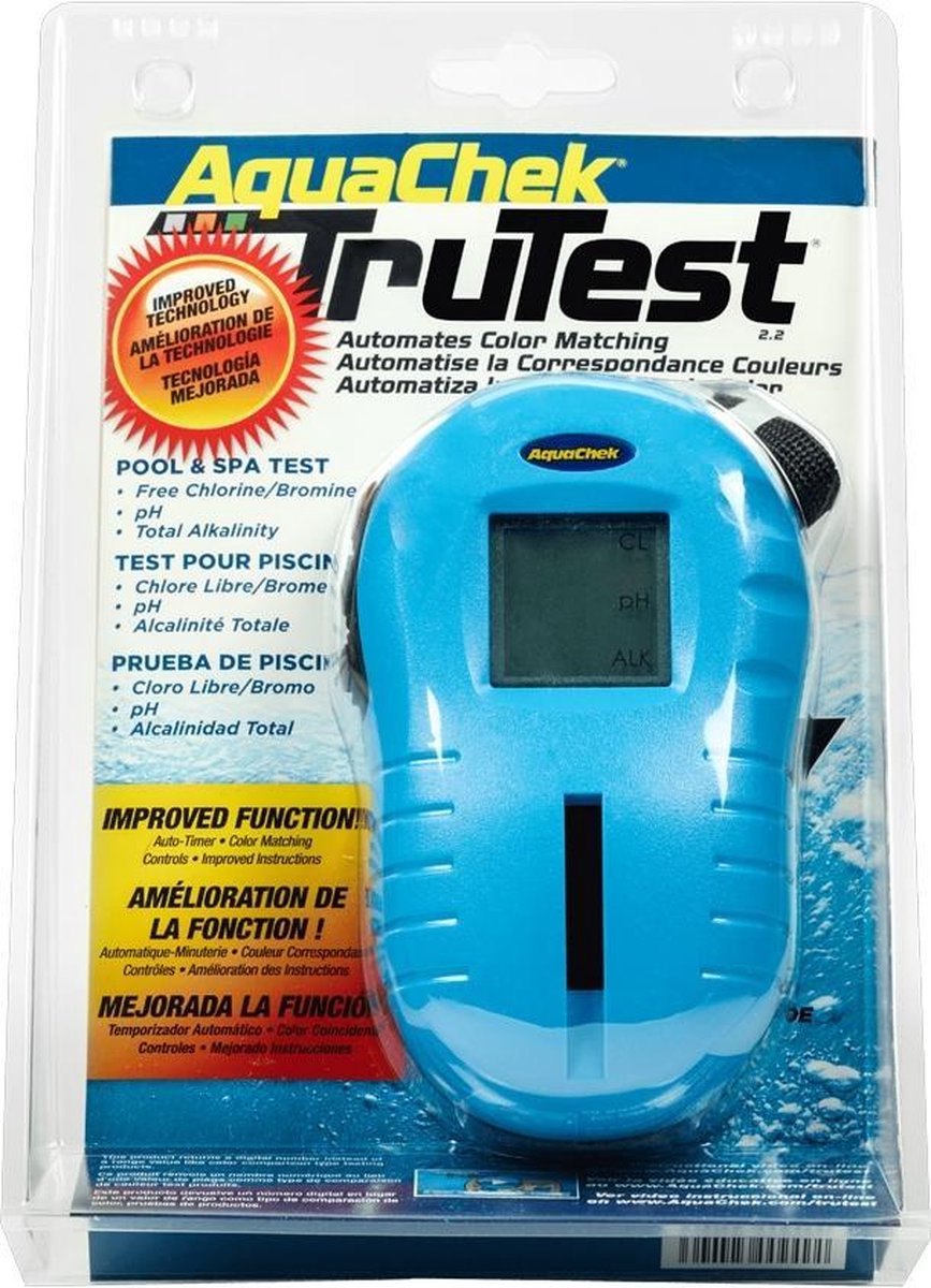 AquaChek TruTest Spa Reader Bromine Inclusief Teststrips - Blauw