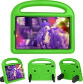 Case2go - Hoes geschikt voor Samsung Galaxy Tab A 8.4 (2020) hoes - Schokbestendige case met handvat - Sparrow Kids Cover - Groen