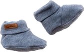 Little Dutch Babyslofjes - Blauw Melange - maat 17/18