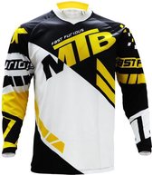 Heren Fietsshirt - Mountainbike Shirt - Fietsen - Maat L - Geel met Zwart