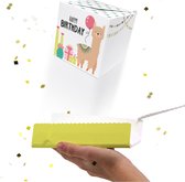 LocoBox - Wenskaart - Verjaardagskaart - Confetti - Boomf - Pop up kaarten - Verjaardag - Happy birthday - Boemby