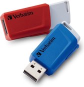 Verbatim V Store N CLICK Clé USB 32 GB rouge, bleu 49308 USB 3.2 (1è gén.) (USB 3.0)