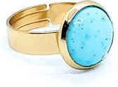 BABS RING MET STEEN - TURQUOISE - N20SS162 - ZATTHU JEWELRY