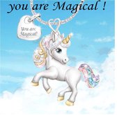 Ketting + hanger unicorn ♥ You are Magical ®Pippashop