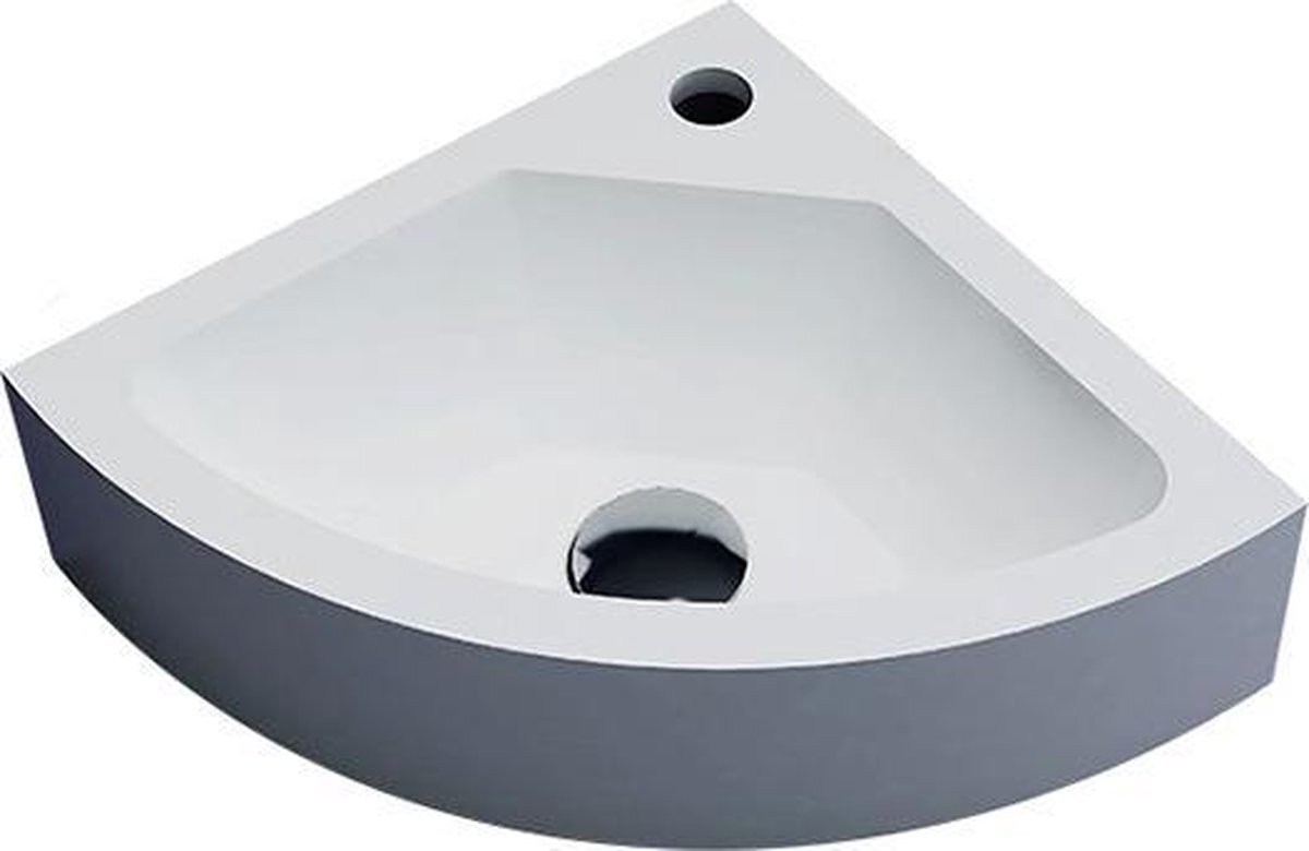 Blue Lucy hoekfontein 30x30x10cm Solid Surface