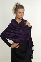 Paarse Sjaal Dames Cashmere Zijde Sjaal Heren Omslagdoek Pashmina Multi Kado Kerst Kerstmis Paars Paisley Winter Luxe Cadeaus