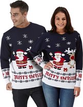 Foute Kersttrui Dames & Heren - Christmas Sweater - "Cadeau van Rudolf & de Kerstman" - Kerst trui Mannen & Vrouwen Maat S
