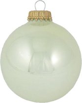 Parel kleurige / Parelmoer Kerstballen Glanzend 7 cm - doosje van 8