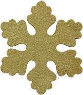 Gouden sneeuwvlokken 40 cm - hangdecoratie / boomversiering goud