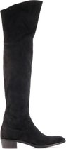 Lamica Vrouwen Suède  Overknee laarzen / Laarzen / Damesschoenen Mnf20 - Zwart - Maat 39