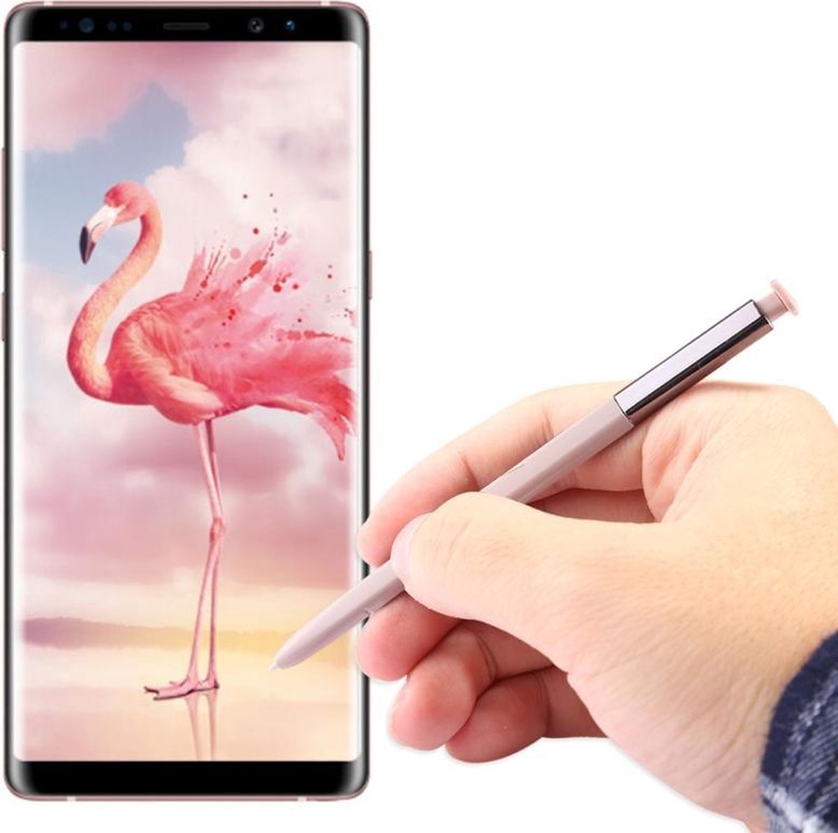 Let op type!! Opmerking voor Galaxy 8 / N9500 Touch S Stylus Pen (roze)