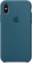 Apple Hoesje Siliconen Geschikt voor iPhone X - Apple Silicone Backcover smartphone - blauw
