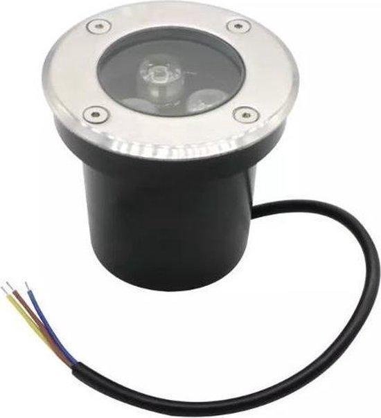bol.com | LED Grondspot RGB - 9 Watt - Inbouw - 230 Volt - Met  Afstandbediening