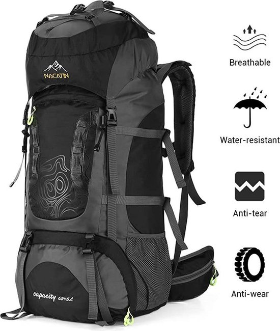 Backpack - - Inclusief regenhoes - Outdoor Wandel Rugzak - 70... | bol.com