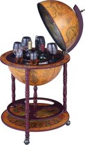 Brulo Wereldbol Globebar barglobe Frobisher Wijnrek - ⌀ 45 cm - 4 flessen