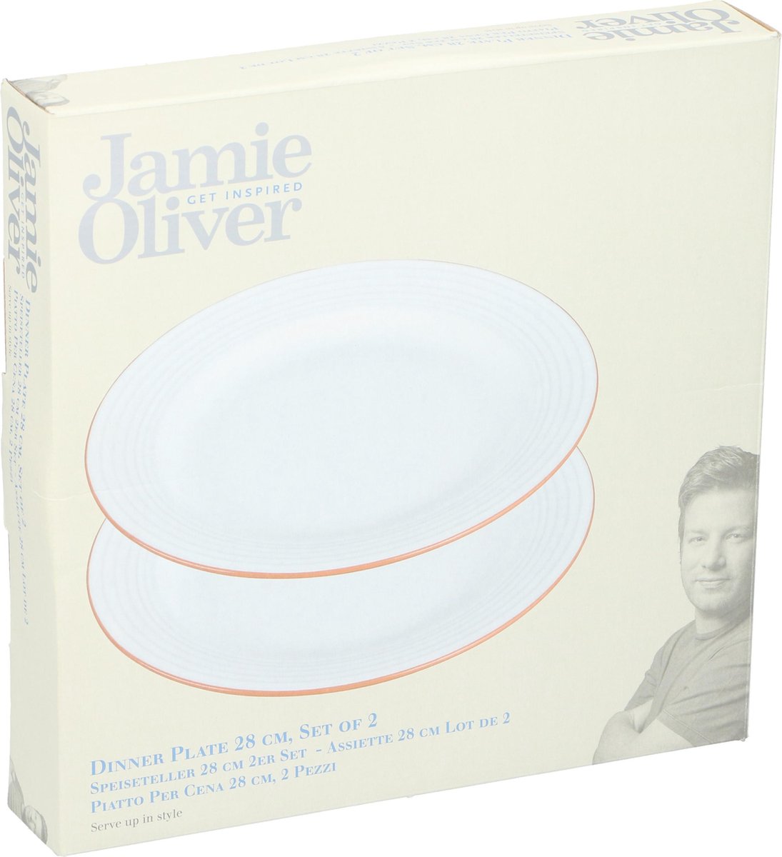Jamie Oliver Dinerbord - Ø 28 cm - Crème - 2 Stuks | bol.com
