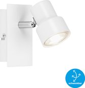 Briloner Leuchten - ROCK, wandlamp, spot draaibaar, inclusief 1xLED GU10 5W, 460lm, 3.000K warm wit, wit
