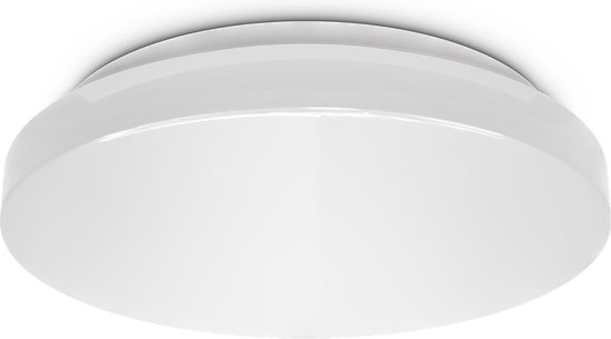 B.K.Licht - Badkamerverlichting - witte plafonnière - IP44 - Ø33cm - 4.000K - 12W