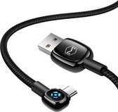 Let op type!! Mcdodo CA-5930 specht serie 90 graden auto los micro USB naar USB-kabel  lengte: 1M (zwart)