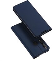 Luxe blauw agenda book case hoesje Huawei Y6p