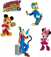 Setje Mickey Mouse racers Bullyland speelfiguurtjes (ca. 6 cm)
