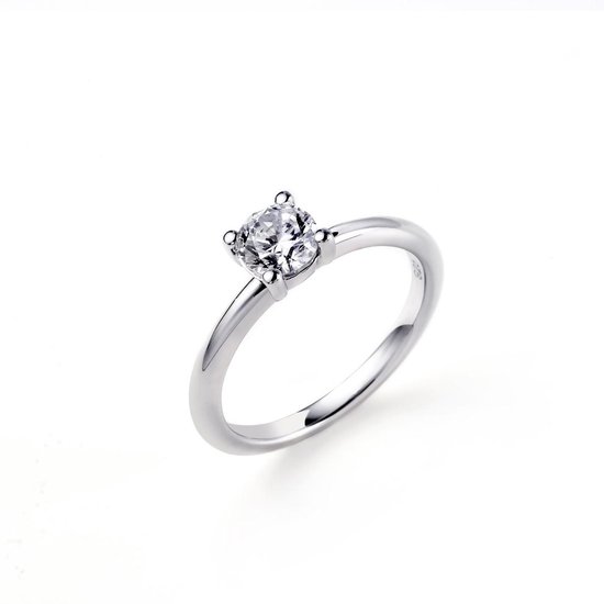 ZINZI bague empilable en argent rond blanc ZIR1300
