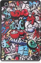 Hoes Geschikt voor Samsung Galaxy Tab S6 Lite Hoes Book Case Hoesje Trifold Cover Met Uitsparing Geschikt voor S Pen Met Screenprotector - Hoesje Geschikt voor Samsung Tab S6 Lite Hoesje Bookcase - Graffity