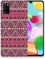 Telefoonhoesje Geschikt voor Samsung Galaxy A41 Leuk TPU Backcase Aztec Purple
