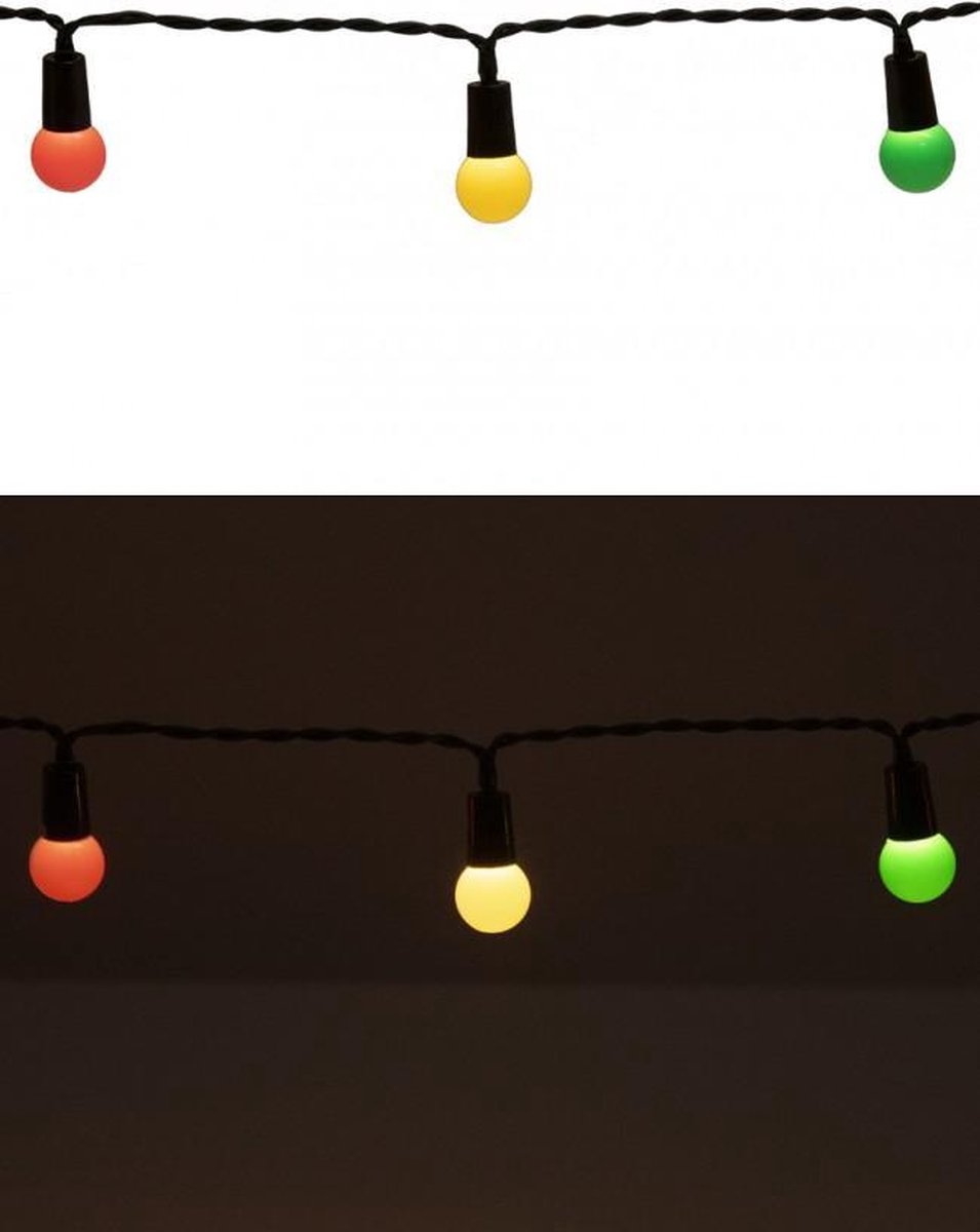 Verlichting 50 lampjes rood-geel-groen - PartyXplosion