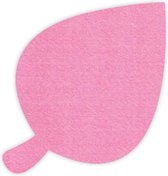 Blad vilt onderzetters  - Roze - 6 stuks -9,5 x 9,5 cm - Tafeldecoratie - Glas onderzetter - Cadeau - Woondecoratie - Woonkamer - Tafelbescherming - Onderzetters Voor Glazen - Keuk