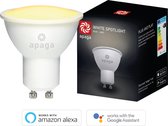 Apaga Smart Spot - Slimme LED Lamp - Werkt met Google Home en Amazon Alexa - Warm tot koud LED lights – Dimbaar - Slimme spotjes - (LED verlichting, E27, 5W, WiFi)