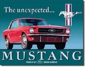 Mustang The Unexpected.  Metalen wandbord 31,5 x 40,5 cm.