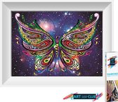 Artstudioclub®  Diamond painting volwassenen Kleurige vlinder 40 x 50 cm