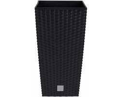 Bloempot Bloembak Rato Square 23x23x42cm ANTRACIET Prosperplast
