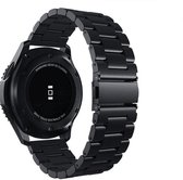 YONO Metalen Schakel Band geschikt voor Galaxy Watch3 45mm - Galaxy Watch 46mm - Zwart