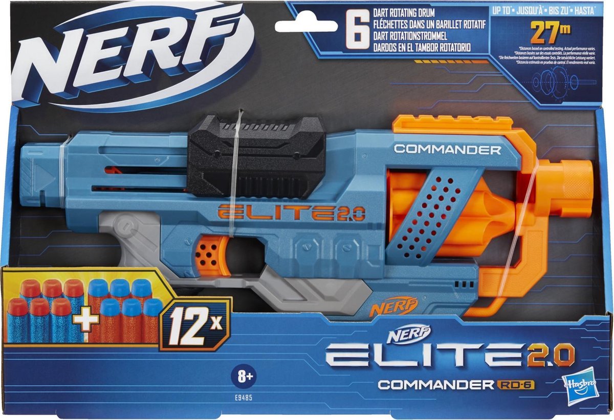 Nerf Elite 2.0 Commander RD-6-dartblaster, draaiende trommel, 12 Nerf Elite-darts, buitenspeelgoed — afbeelding 5