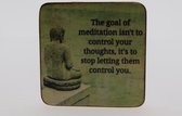 Quote magneet 6x6 cm The goal of meditation