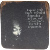 Quote magneet 6x6 cm Explain your anger