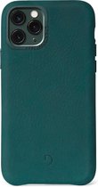 DECODED Leren Back Cover - iPhone 11 Pro Max - Hoesje met Pasjeshouder - Hoogwaardig Europees Leer - Groen