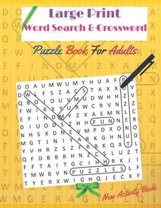 Large Print Word Search Crossword Puzzle Books For Adults New 