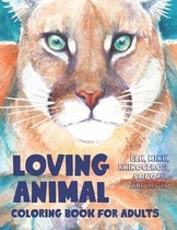 Loving Animal - Coloring Book for adults - Elk, Mink, Rhinoceros, Cougar, and more