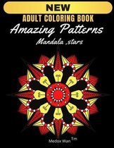 Adult Coloring Book, Amazing Patterns, Mandala + Stars