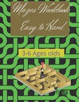 Mazes Workbook Easy to Hard 3-6 Ages olds