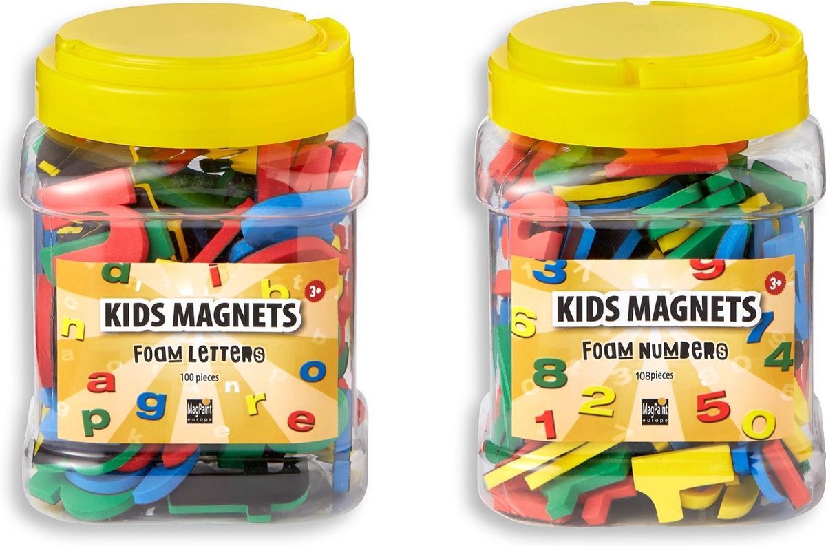 Educatieve Magnetenset Letters + Cijfers 200 Magneten MagPaint. Maakt leren leuk!