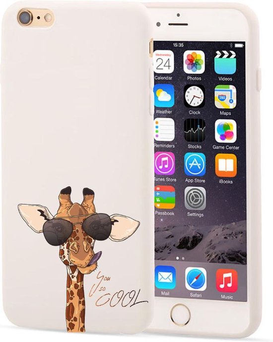 Apple Iphone 7 / 8 / SE 2020 / SE2022 hoesje Wit siliconen hoesje You so  cool - Giraf ... | bol.com